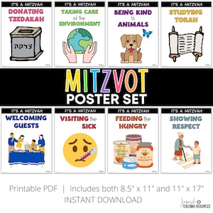 Mitzvah Mitzvot Classroom Poster Set