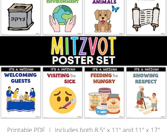 Mitzvah Mitzvot Classroom Poster Set