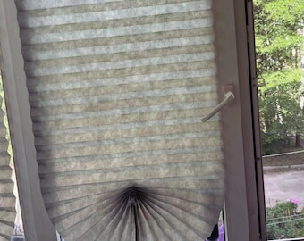 Zelfklevende plisségordijnen – op maat gesneden verduisterende rolgordijnen voor slaapkamer, badkamer en balkon, eenvoudige privacygordijnen zonder boren