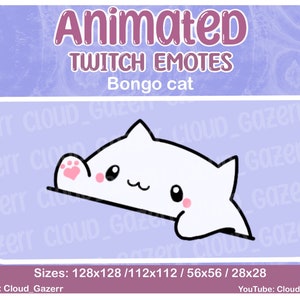 animated twitch and discord cute bongo cat emote
