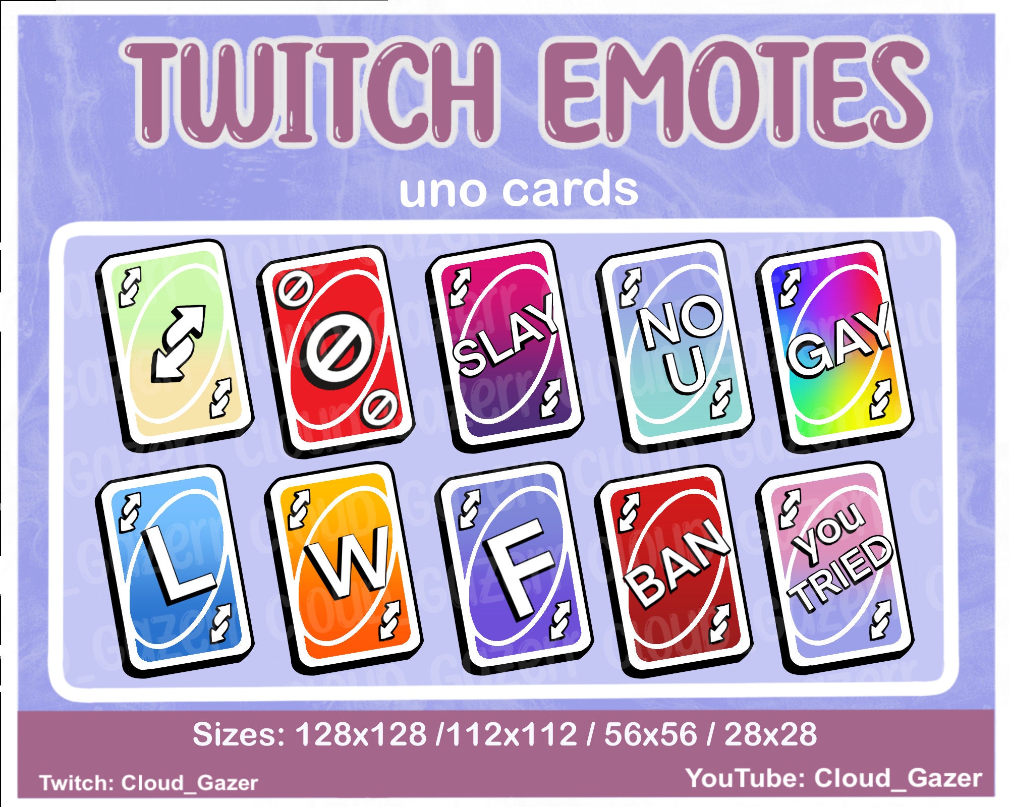 Pastel Pink Twitch Emote Uno Reverse Card / Stream Graphics