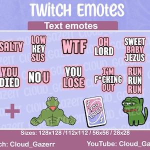 50 + 3 free text emotes for twitch and discord