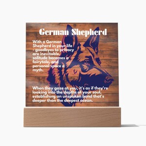 German Shepherd Night Light, Home Decoration LED Nightlight Lamp Gifts With A Cute Message, Sweet Birthday Present For Gsd Dog Lovers Gifts