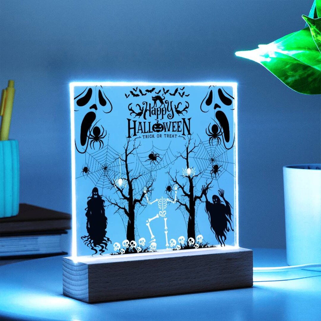 Halloween Lamp Spooky Night Light Decor Lighting Home LED Etsy