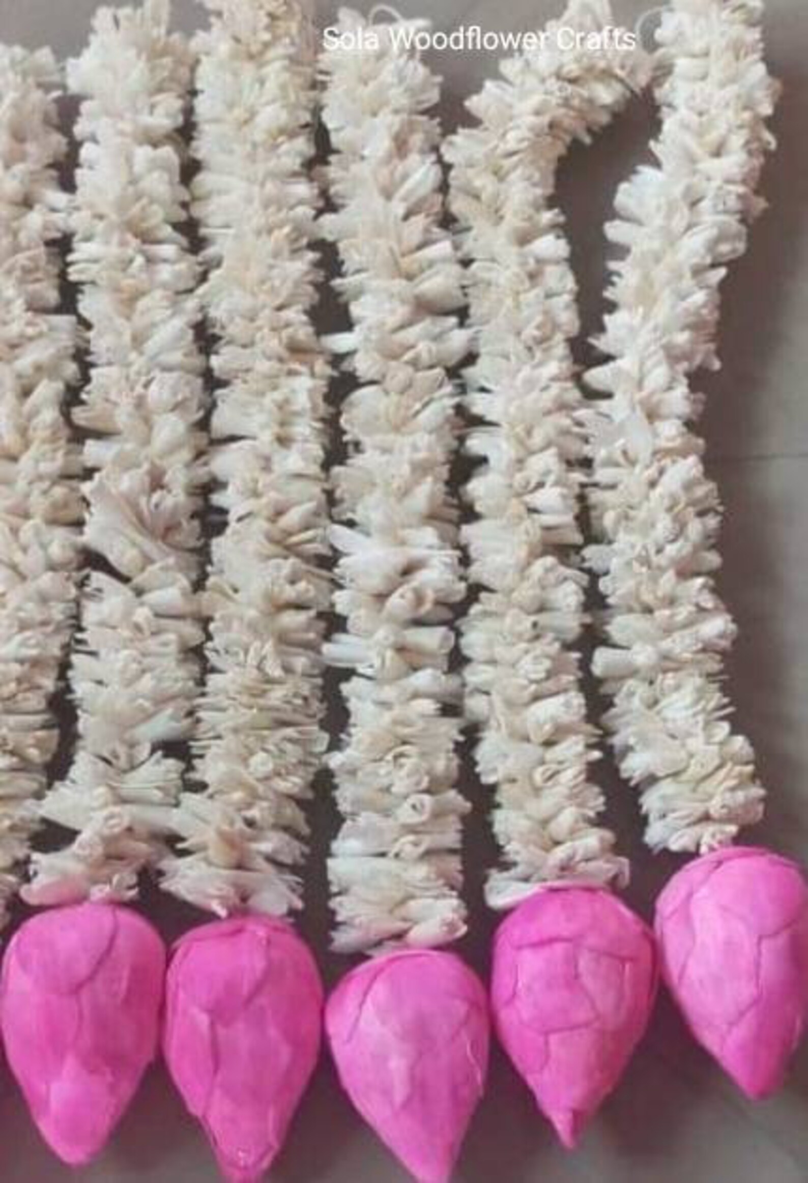 38 Cm Sola Wood Jasmine String With Lotus Bud Also Called Etsy