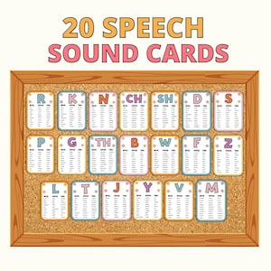 Speech Sound Cards, SLP Classroom Decor, SLP Classroom Resources, Speech Classroom Posters, Speech Cards, Speech Therapy