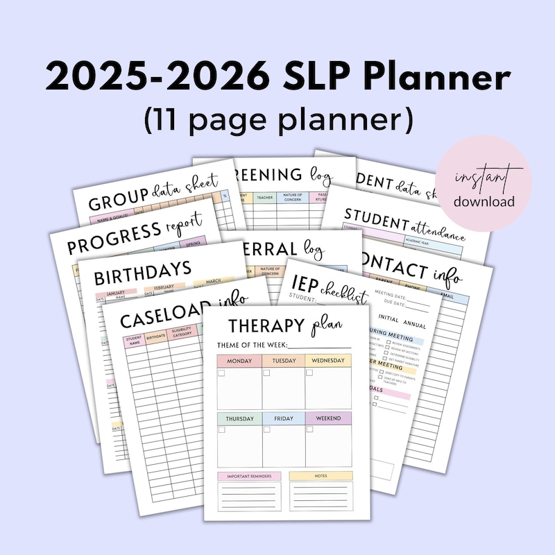 Speech Iep Planner - Etsy
