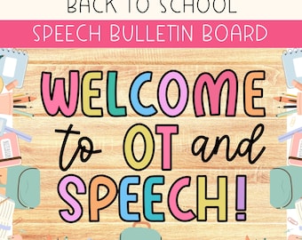 Speech Bulletin Kit - OT und Sprachtherapie-Dekor - Digital druckbares, farbenfrohes Design für den Schulgebrauch