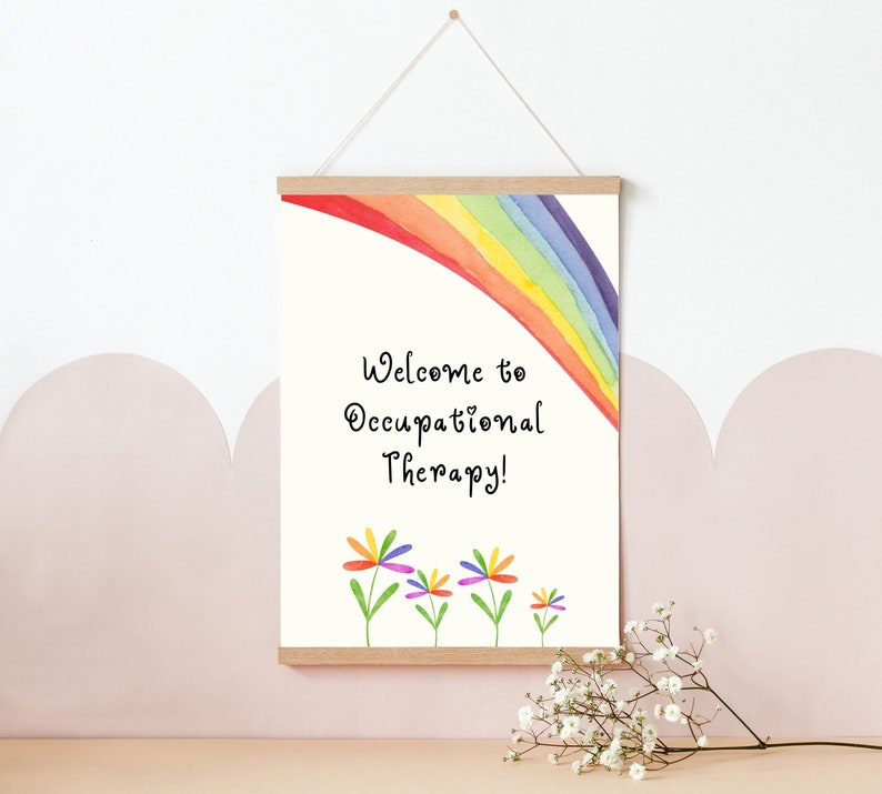 OT Posters Digital Wall Art: Occupational Therapy Room Decor, Colorful ...