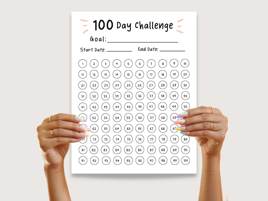 100 Days of Challenge, 100 Day Challenge, 100 Day Challenge Download ...