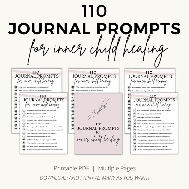 110 Journal Prompts for Inner Child Inner Child Journal - Etsy