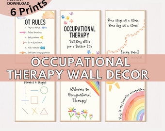 OT Posters - Occupational Therapy Wall Decor Set - Motivational Prints, Digital Download, Printable Art for OT Rooms