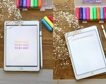Journal Prompts Self-Discovery Guided Digital Journal, Shadow Work Focus (365 Pages, Goodnotes & Printable PDF)