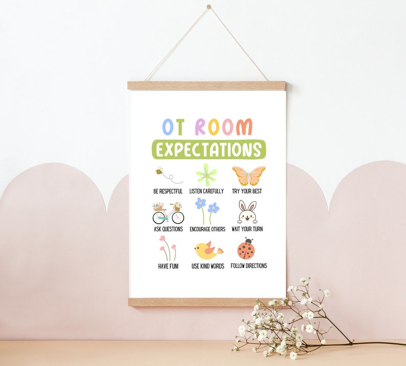 OT Pediatric Posters: Bright Digital Occupational Therapy Prints - PDF ...