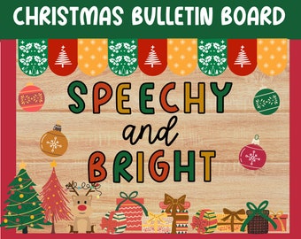 Weihnachten Logopädie Dekor Kit: Festliche Sprache Bulletin Board - Digitale Klassenzimmer Drucke, SLP-Ressource, Feiertagsthema