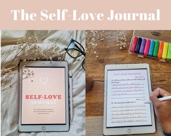 Self Love Journal Guided Prompts: Mindful Reflection Workbook, Digital Download (Goodnotes & PDF, iPad Compatible)