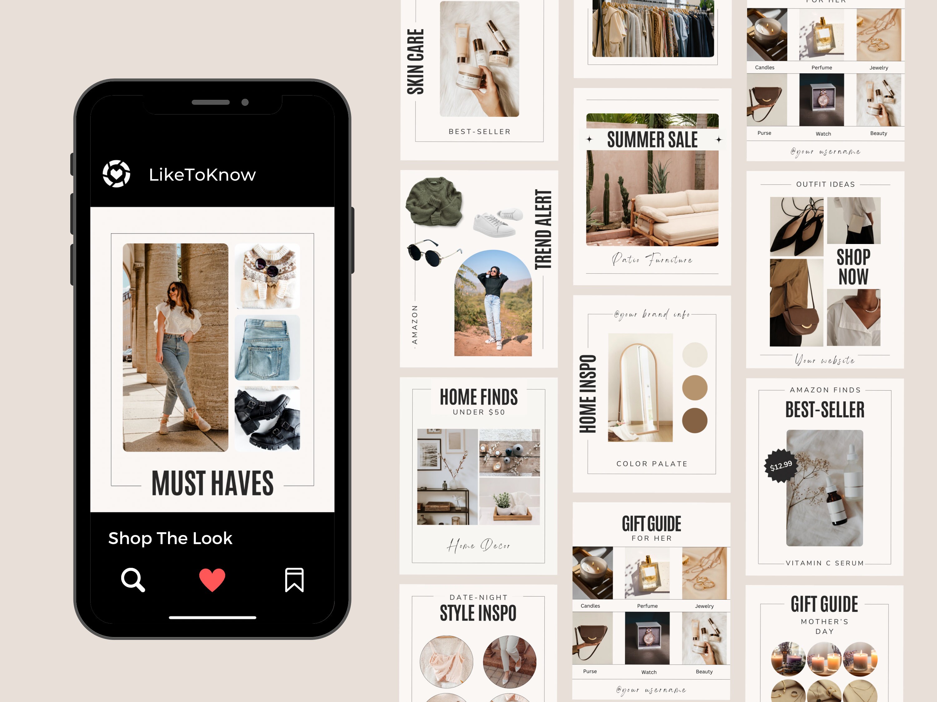 Editable LTK Templates | Canva Liketoknow.it Instagram | Fashion, Home ...