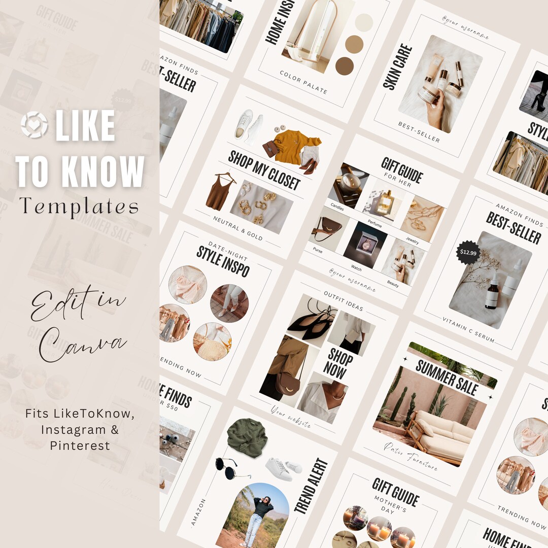 Editable LTK Templates | Canva Liketoknow.it Instagram | Fashion, Home ...