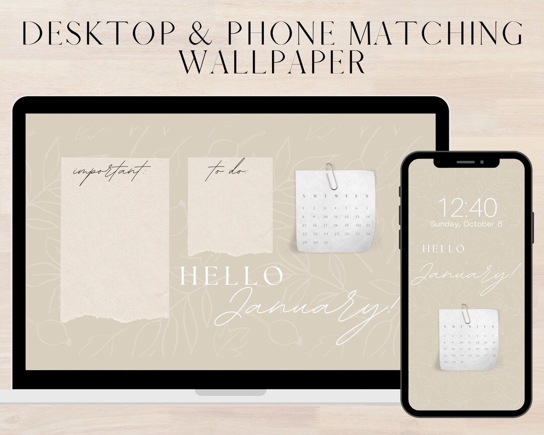 Desktop Organizer Calendar Background Custom Wallpapers - Etsy