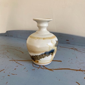 Vintage 1970s Studio Pottery Handmade Bud Vase Organic Modern Decor