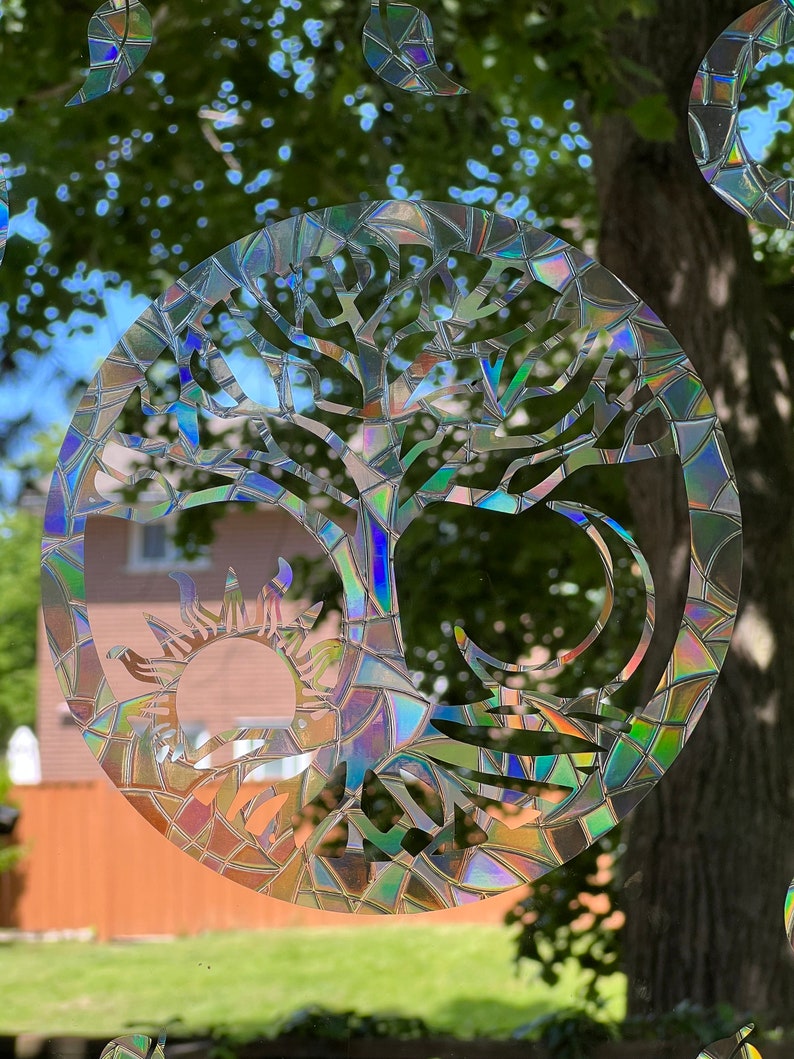 Tree of Life Sun & Moon Suncatcher Sticker Prism Window - Etsy