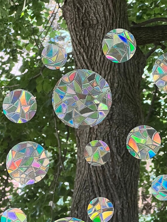 Circle Rainbow Maker Suncatcher Sticker, Reusable Vinyl Static Window Cling, Window Crystal Prism Suncatcher, Vinyl Film Window Decals