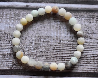 Pulsera elástica de cuentas de piedra natural