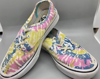 Vans OF THE WALL ComfyCush Authentic Tie-Dye Orchid Sneakers Sz M5.5/W7