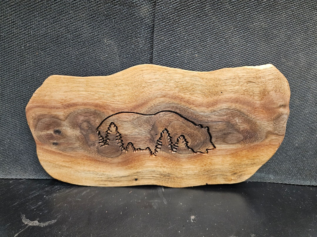 Lodge / Log Cabin Decor Wall Art Black Walnut With Moose or Etsy