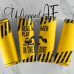 Real Men Play In The Dirt 20oz Straight Tumbler Sublimation