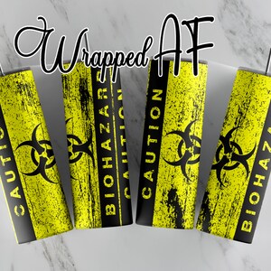 Bio Hazard 20oz Straight Tumbler Sublimation Design PNG Gift Wrap