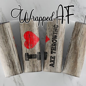 I Love Axe Throwing 20oz Straight Tumbler Sublimation Design