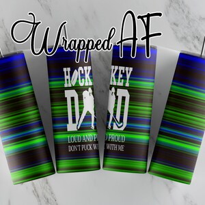 Hockey Dad 20oz straight tumbler sublimation design PNG