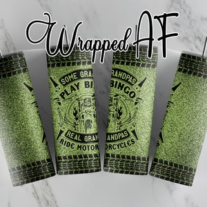 Echte Opas fahren Motorräder 20 Unzen Straight Tumbler Sublimation Design