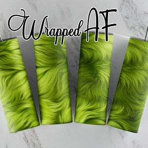 Green Guy Fur SEAMLESS 20oz Straight Tumbler Sulimation Design