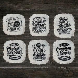 Funny Sayings Frayed Hat Patches - Drinking Hat Patch - Cap Custom Hat Patch For Women - Pants Patch Frayed Edge Sew On Patches Glue On