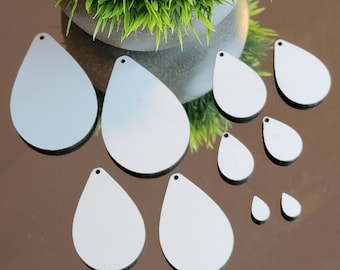 Teardrop Sublimation Earring Blanks - Wholesale Blanks - Single Sided Unisub - DIY Handmade Jewelry - Jewelry Blanks - Teardrop Earrings DIY