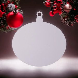 Oval Egg Shape Sublimation Blank | Christmas Ornament Gift Tag | Bulk Wholesale Sublimation Blanks | One Sided Glossy Unisub | Photo Blank