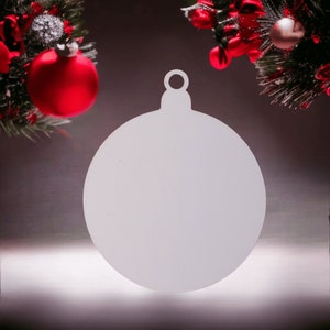 Round Ornament Sublimation Blank | Christmas Ornament Gift Tag | Bulk Wholesale Sublimation Blanks | One Sided Glossy Unisub | Photo Blank