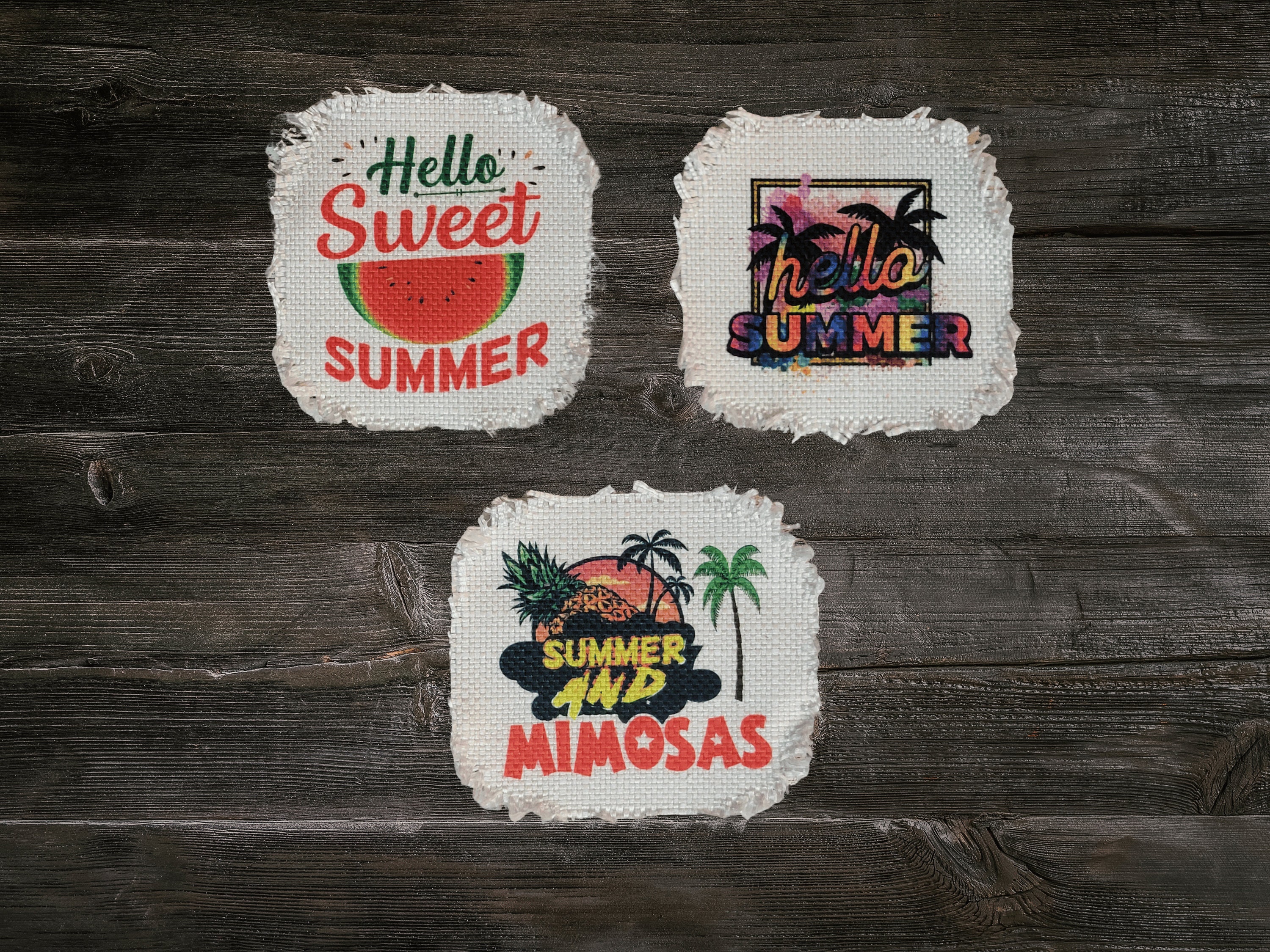 Sublimation Hat Patches Raggy Patch for Hat Polyester Patch