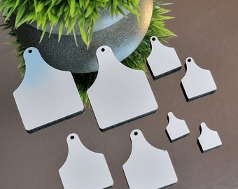 Cow Tag Sublimation Earring Blanks - Wholesale Blanks - Single Sided Unisub - DIY Handmade Jewelry - Jewelry Blanks - Country Blanks DIY