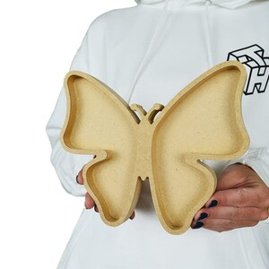 Fillable Butterfly shape / MDF Butterfly / Wooden shapes / Fillable Pom Pom shapes / Fillable sweet shapes / 18mm MDF shapes image 2
