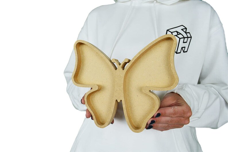 Fillable Butterfly shape / MDF Butterfly / Wooden shapes / Fillable Pom Pom shapes / Fillable sweet shapes / 18mm MDF shapes image 2