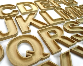 Fillable letters 18mm mdf  / wooden letters / nursery letters / hollow letters / fillable pom pom shapes / fillable sweet shapes