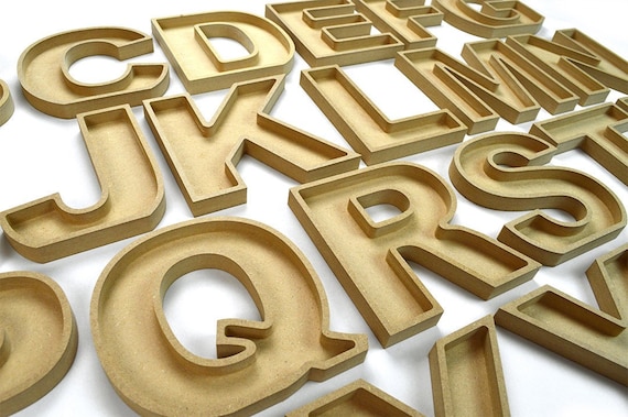 Fillable letters 18mm mdf  / wooden letters / nursery letters / hollow letters / fillable pom pom shapes / fillable sweet shapes