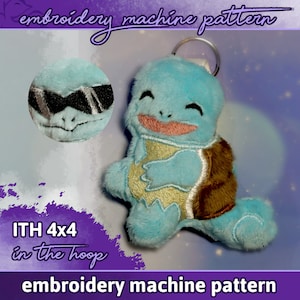 ITH PATROON 10 x 10 cm squirtle squirtle pluche