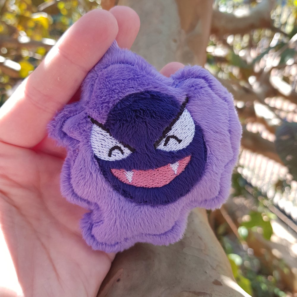 ITH PATTERN 4x4 10 X 10 Cm Gastly Nebulak Plush Etsy