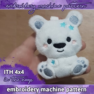 ITH PATTERN 4x4" / 10x10cm icebear plush (freebie)