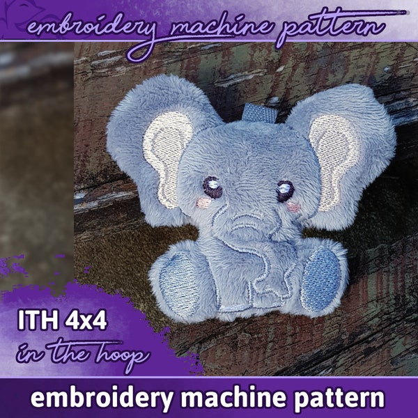 ITH PATTERN 4x4" / 10 x 10 cm elephant elephant plush