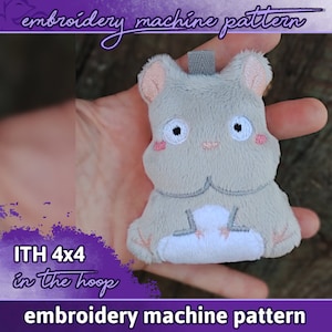 ITH PATTERN 4x4" / 10 x 10 cm baby boh mouse plush